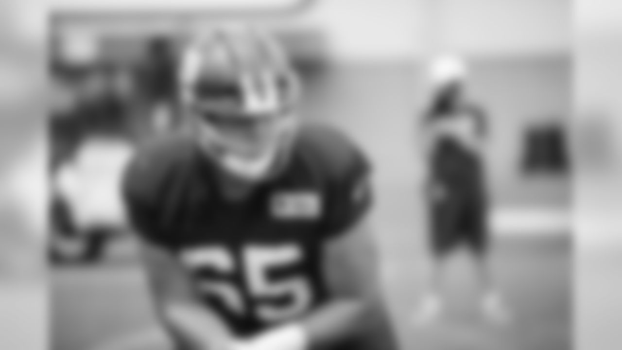 OLB Nick Gates (65) at New York Giants Training Camp 2019 at Quest Diagnostics Training Center in East Rutherford, NJ