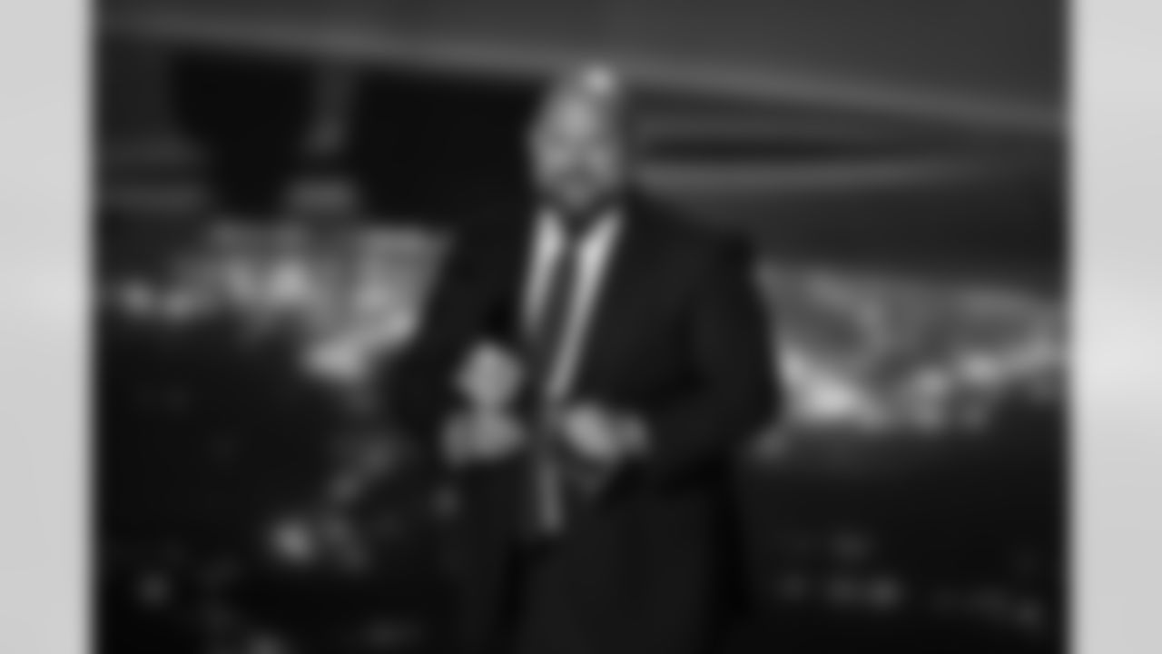 New York Giants head coach Brian Daboll accepts the award for Coach of the Year during the NFL Honors awards show on Thursday, February 9, 2023 in Phoenix, Arizona. (Caitlyn Epes/NFL)