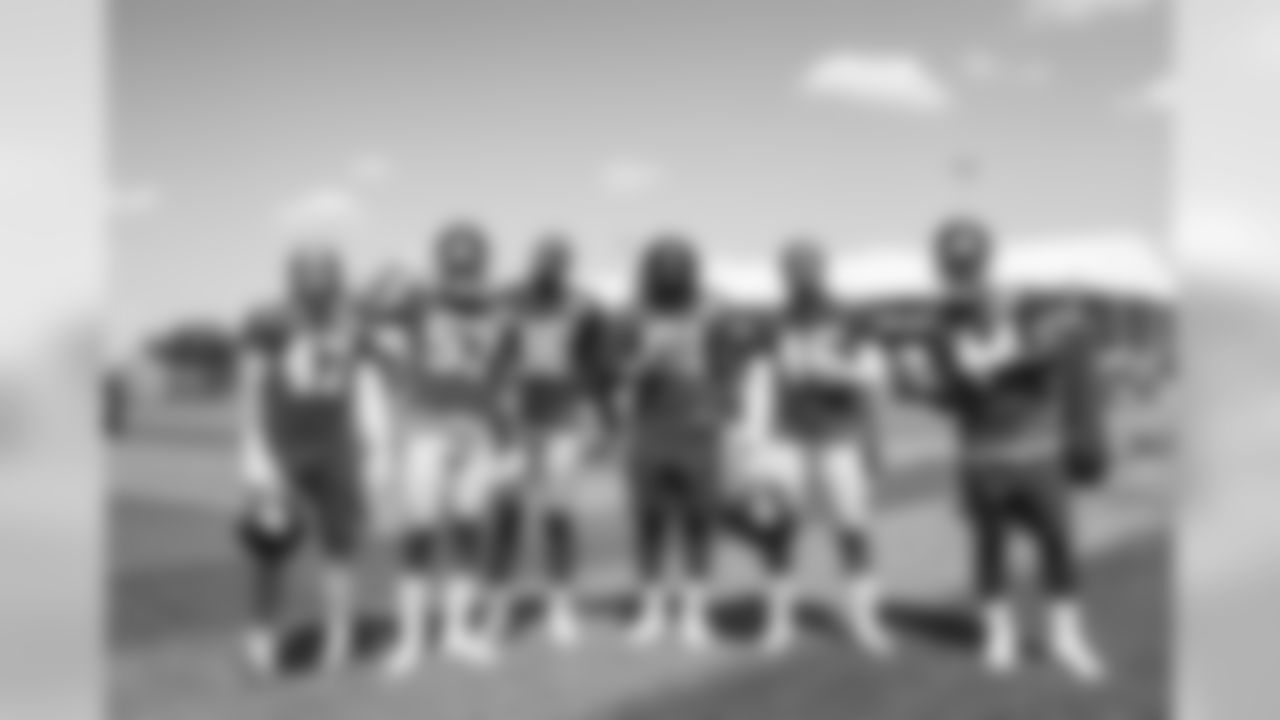 Outside Linebackers pose for a photo at New York Giants Training Camp 2019 at Quest Diagnostics Training Center in East Rutherford, NJ
