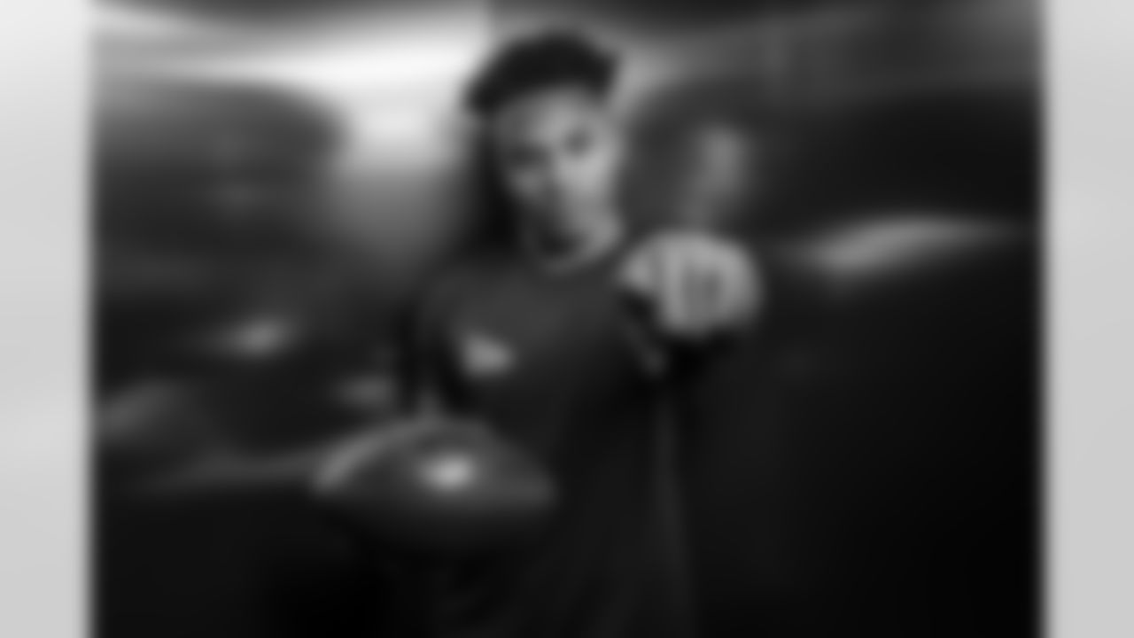 Purdue Wide Receiver Rondale Moore poses for a portrait Wednesday, March 10, 2021 in Frisco, TX. (Todd Rosenberg via AP)