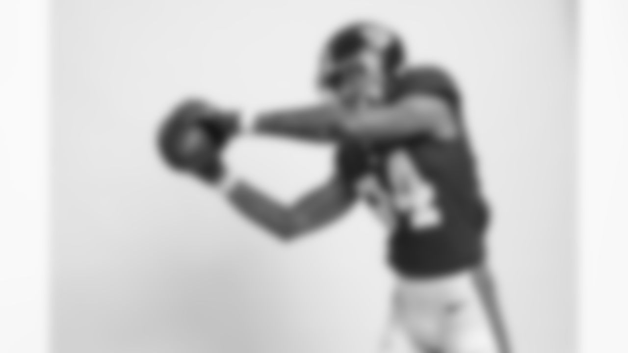 New York Giants wide receiver Jalin Hyatt (84) poses for a portrait during the NFLPA Rookie Premiere on Saturday, May 20, 2023 Los Angeles. (Ben Liebenberg/NFL)