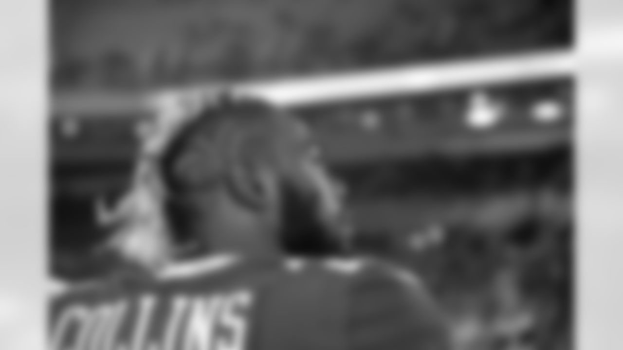 NFC safety Landon Collins (21), of the New York Giants, watches from the sideline during the second half of the NFL Pro Bowl football game against the AFC in Orlando, Fla., Sunday, Jan. 29, 2017. The AFC won 20-13. (AP Photo/Phelan M. Ebenhack)