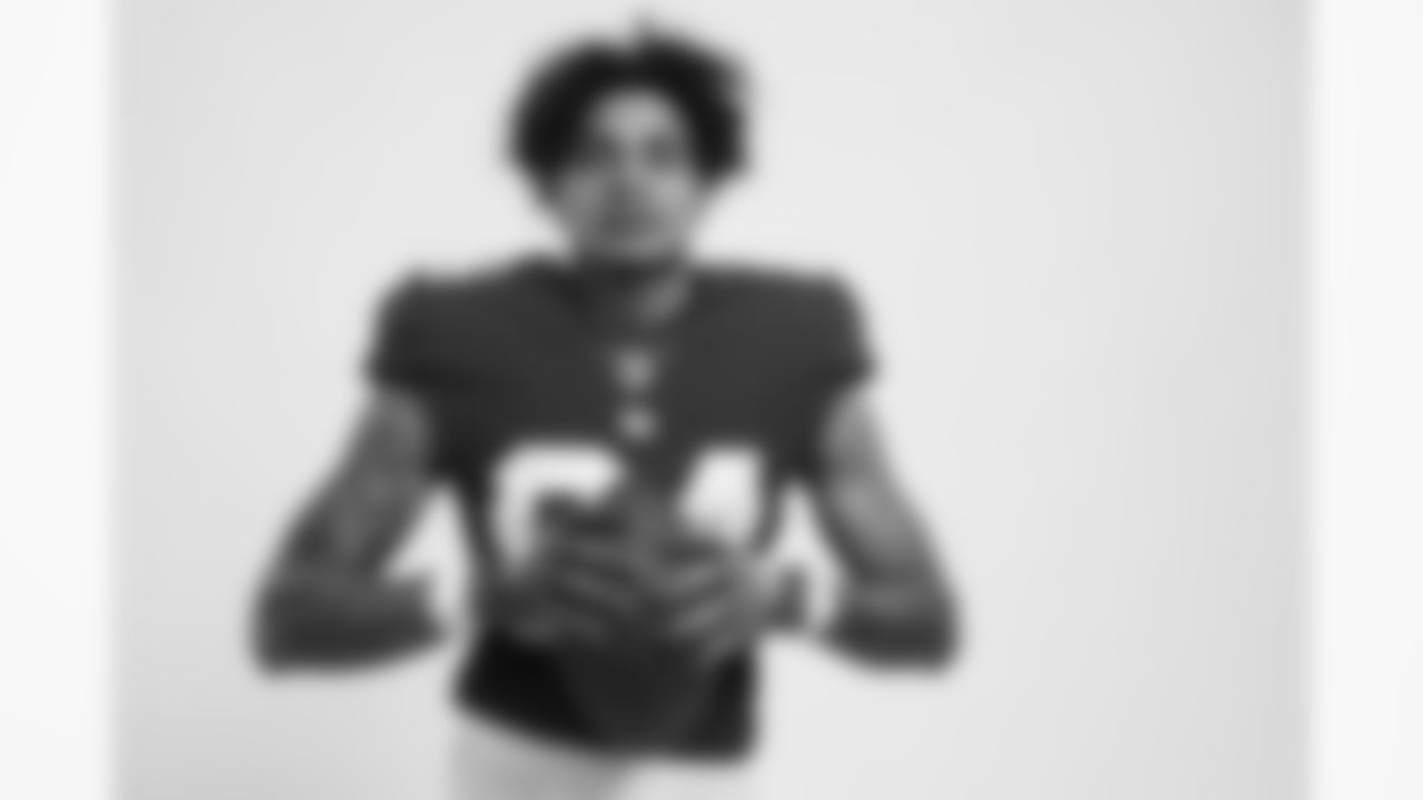 New York Giants wide receiver Jalin Hyatt (84) poses for a portrait during the NFLPA Rookie Premiere on Saturday, May 20, 2023 Los Angeles. (Ben Liebenberg/NFL)