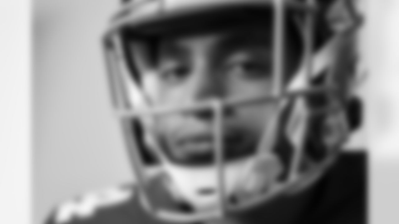 New York Giants wide receiver Jalin Hyatt (84) poses for a portrait during the NFLPA Rookie Premiere on Saturday, May 20, 2023 Los Angeles. (Ben Liebenberg/NFL)