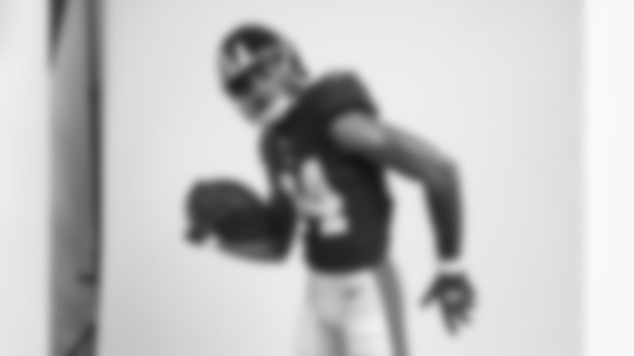 New York Giants wide receiver Jalin Hyatt (84) poses for a portrait during the NFLPA Rookie Premiere on Saturday, May 20, 2023 Los Angeles. (Ben Liebenberg/NFL)