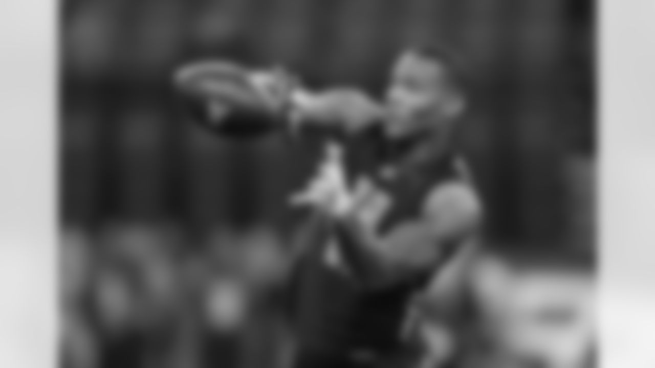 Northern Illinois wide receiver Kenny Golladay runs a drill at the NFL football scouting combine in Indianapolis, Saturday, March 4, 2017. (AP Photo/Michael Conroy)