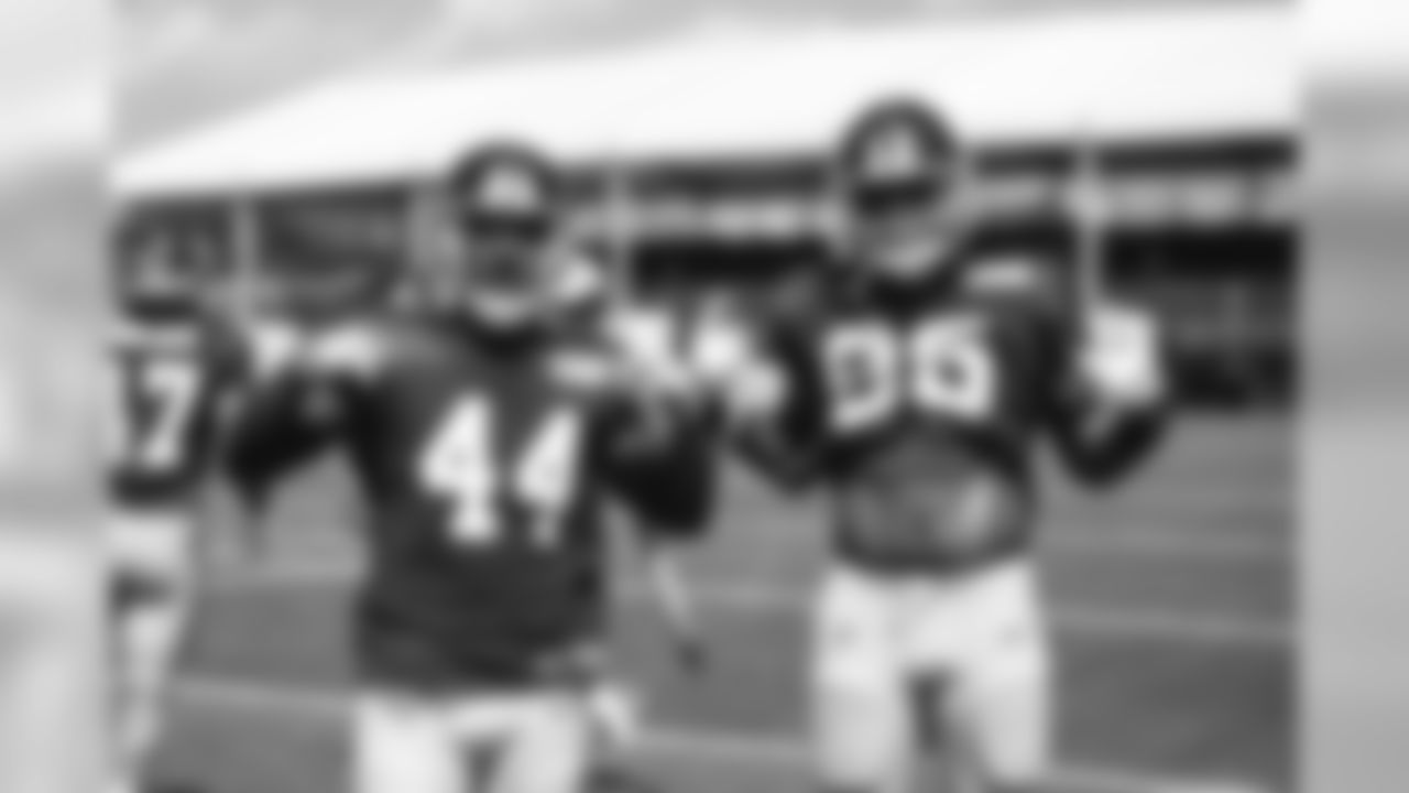 OLB Markus Golden (44) & OLB Kareem Martin (96) at New York Giants Training Camp 2019 at Quest Diagnostics Training Center in East Rutherford, NJ