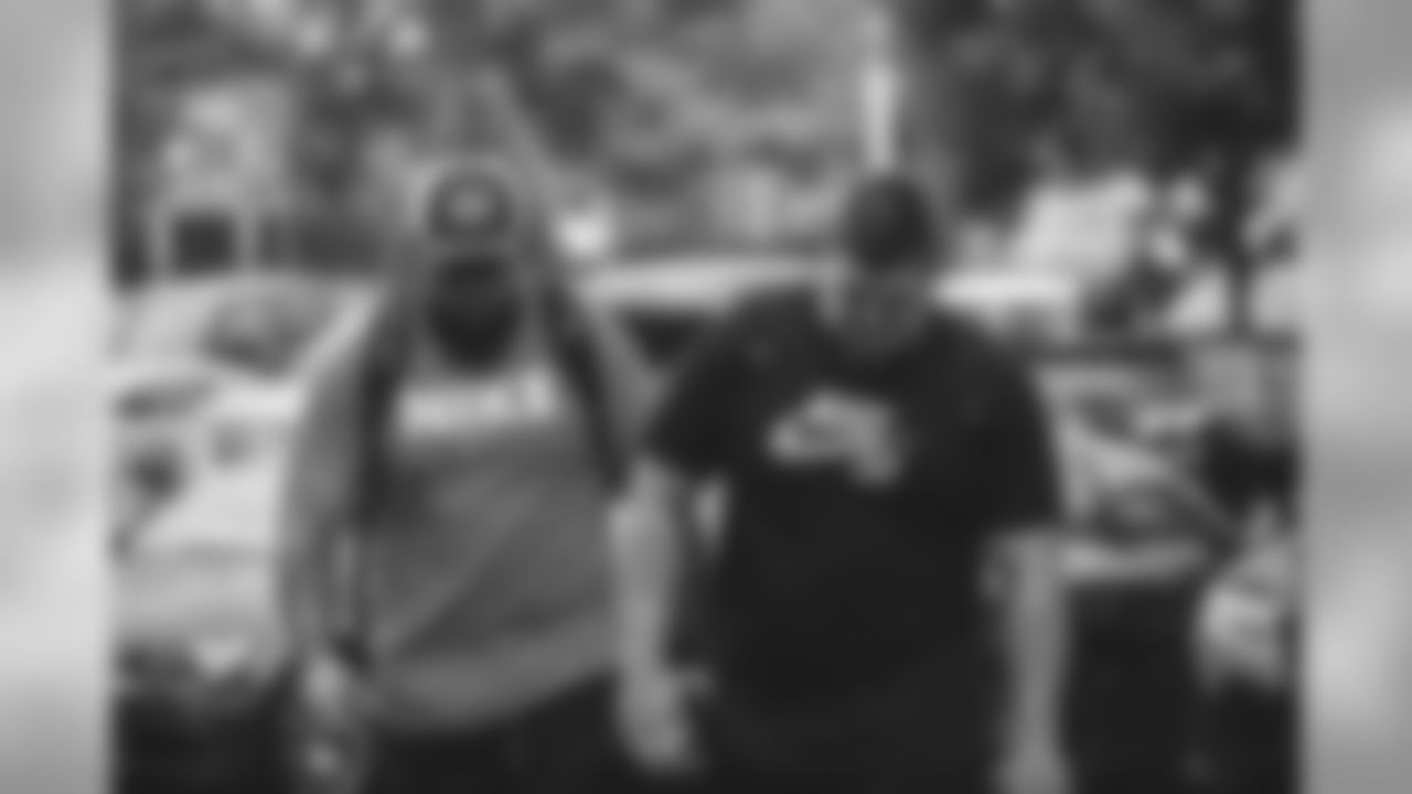 Center Jon Halapio, Center Brett Jones