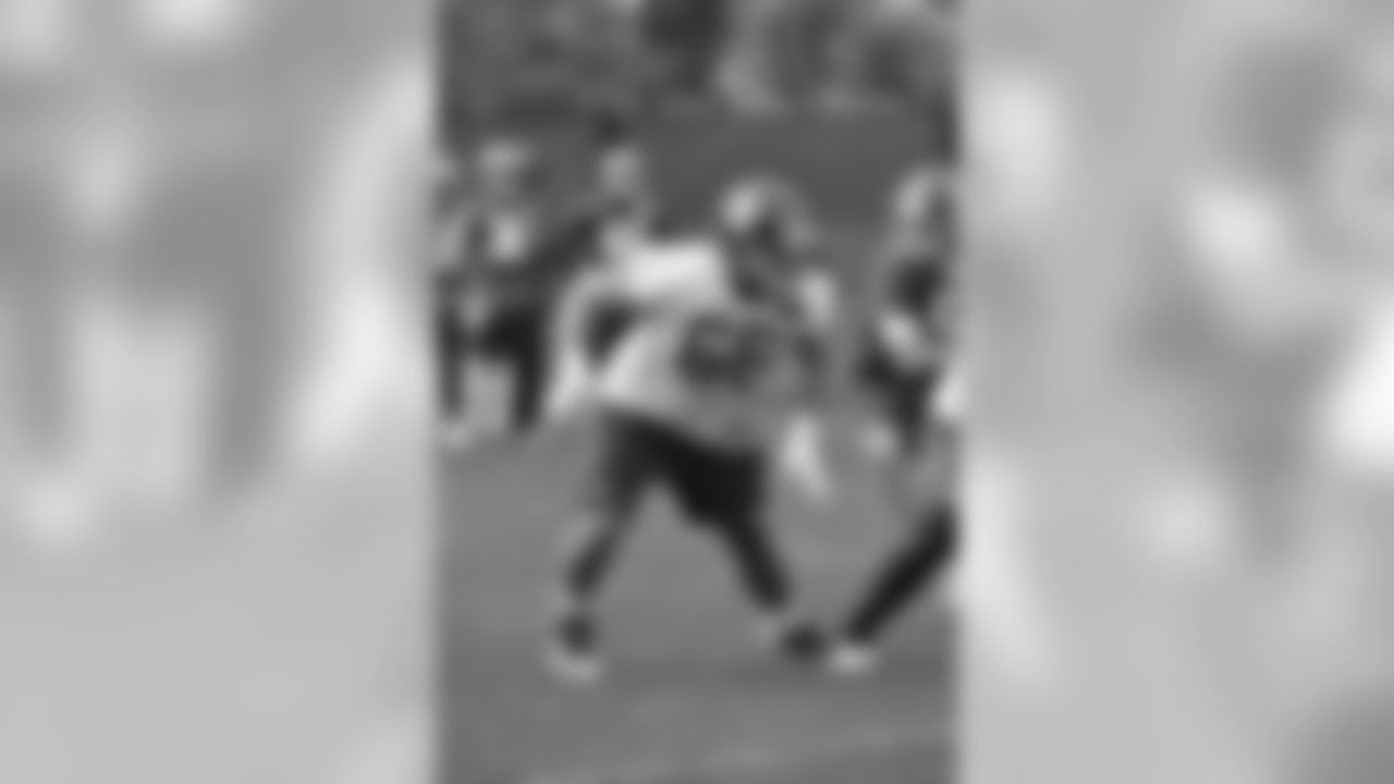 OL ADAM BISNOWATYA sixth-round draft choice, Bisnowaty was an All-ACC left tackle at Pitt. He played right tackle during rookie minicamp last week, but he can also play inside at guard.