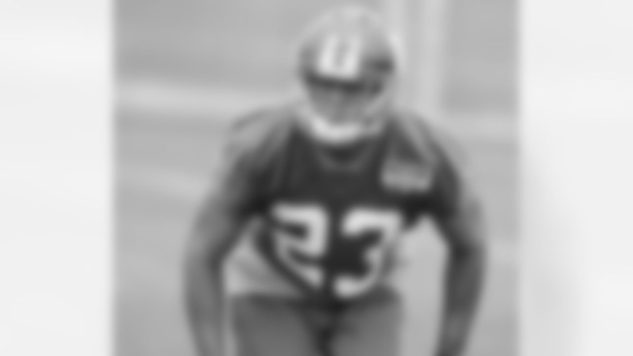 CB Corey Webster looks to get an interception during practice