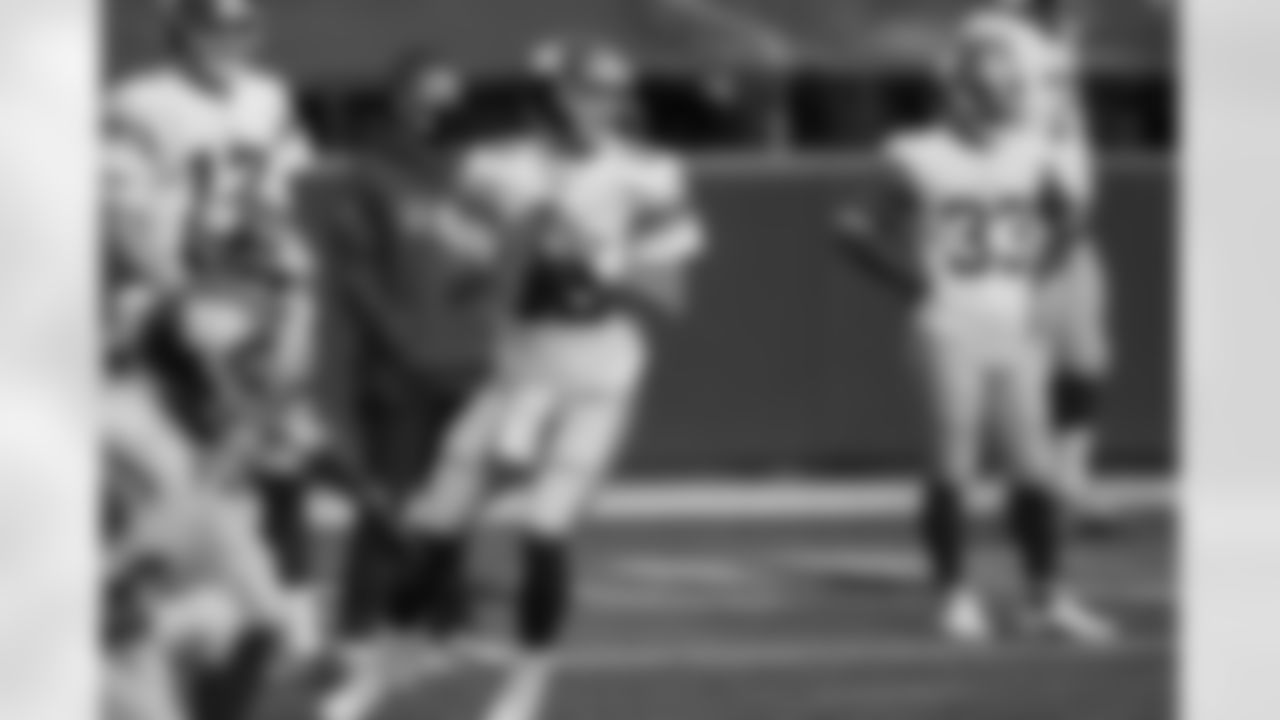 New York Giants quarterback Colt McCoy (12) warms up before an NFL football game against the Seattle Seahawks, Sunday, Dec. 6, 2020, in Seattle. (AP Photo/Elaine Thompson)