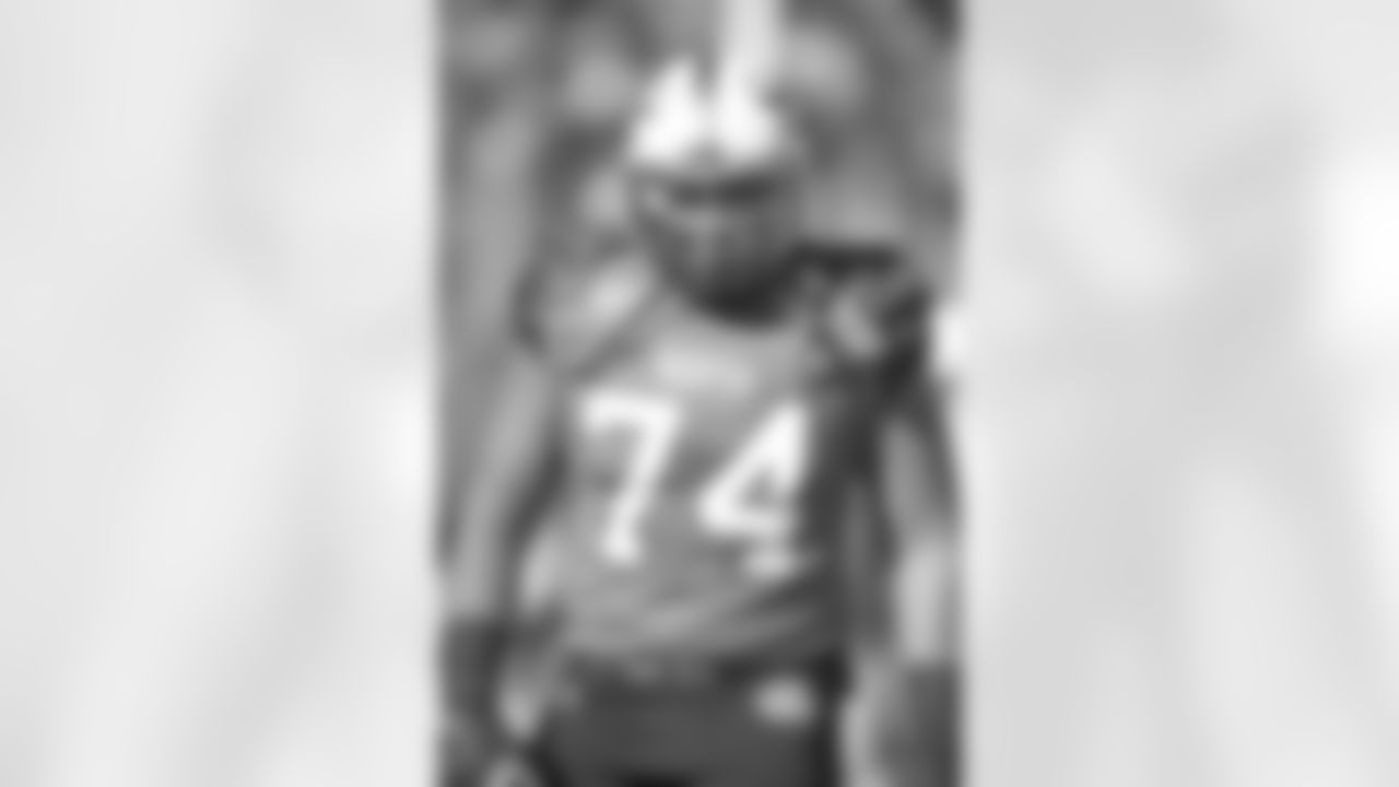 North offensive tackle Jamil Douglas of Arizona State (74)walks on the filed before an NCAA college football game at the Senior Bowl, Saturday, Jan. 24, 2015, in Mobile, Ala. (AP Photo/Brynn Anderson)