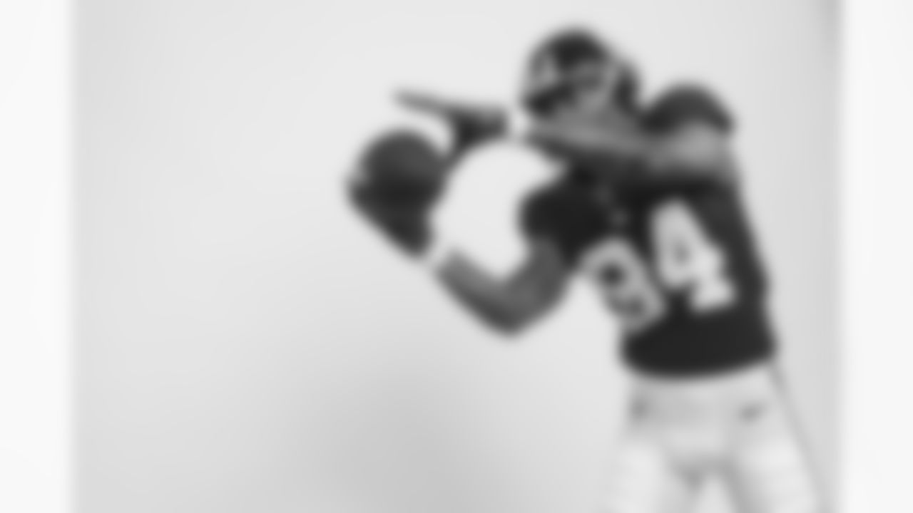 New York Giants wide receiver Jalin Hyatt (84) poses for a portrait during the NFLPA Rookie Premiere on Saturday, May 20, 2023 Los Angeles. (Ben Liebenberg/NFL)