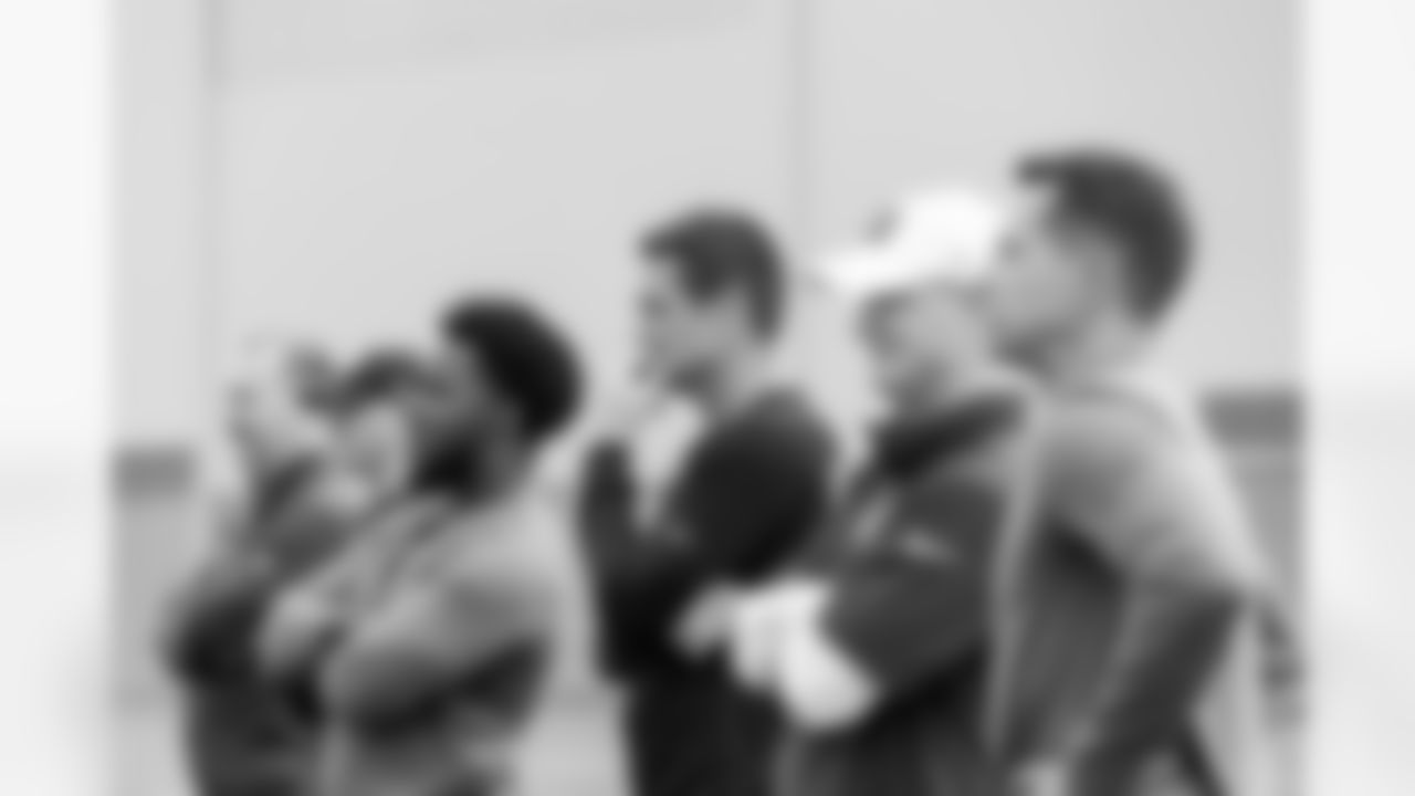 Kevin Abrams Senior Vice President of Football Operations & Strategy, Ed Triggs Director of Football Operations, Brandon Brown Assistant General Manager, Joe Schoen Senior Vice President and General Manager, Tim McDonnell Director of Player Personnel, Ryan Cowden Executive Advisor to the General Manager