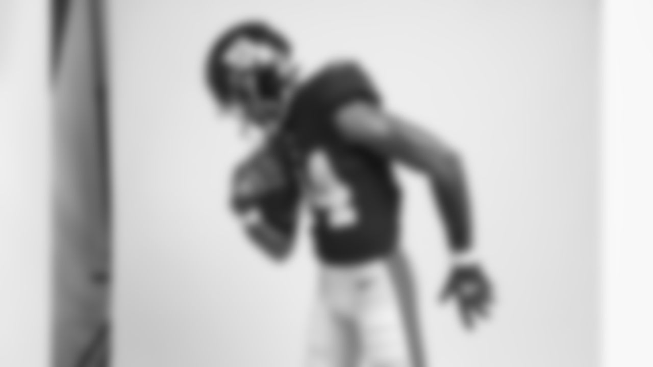 New York Giants wide receiver Jalin Hyatt (84) poses for a portrait during the NFLPA Rookie Premiere on Saturday, May 20, 2023 Los Angeles. (Ben Liebenberg/NFL)