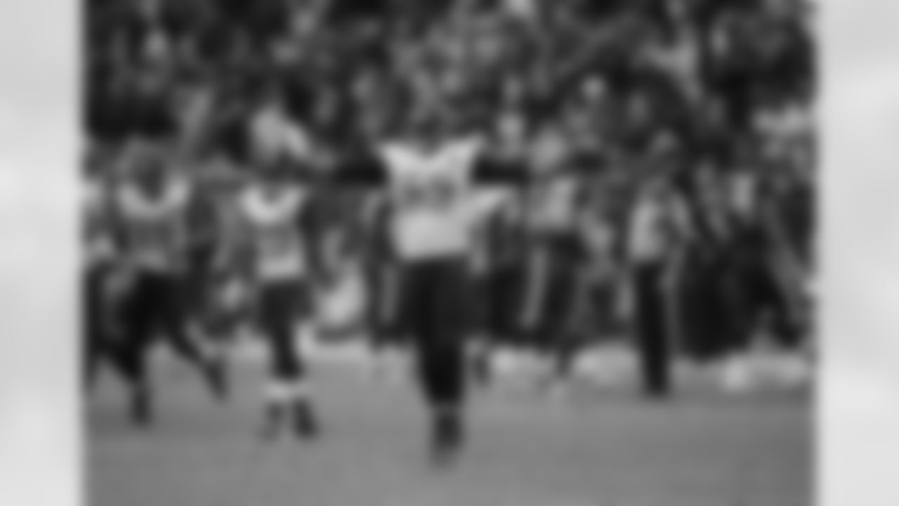 Ryan Davis celebrates his incredible interception to beat the Texans in Houston in 2013.