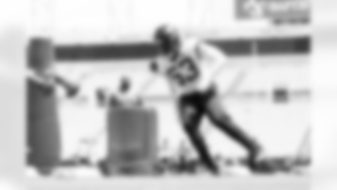 Jaguars outside linebacker Willie Taylor III (53) during Mandatory Minicamp at TIAA Bank Field in Jacksonville, FL on June 13, 2023.