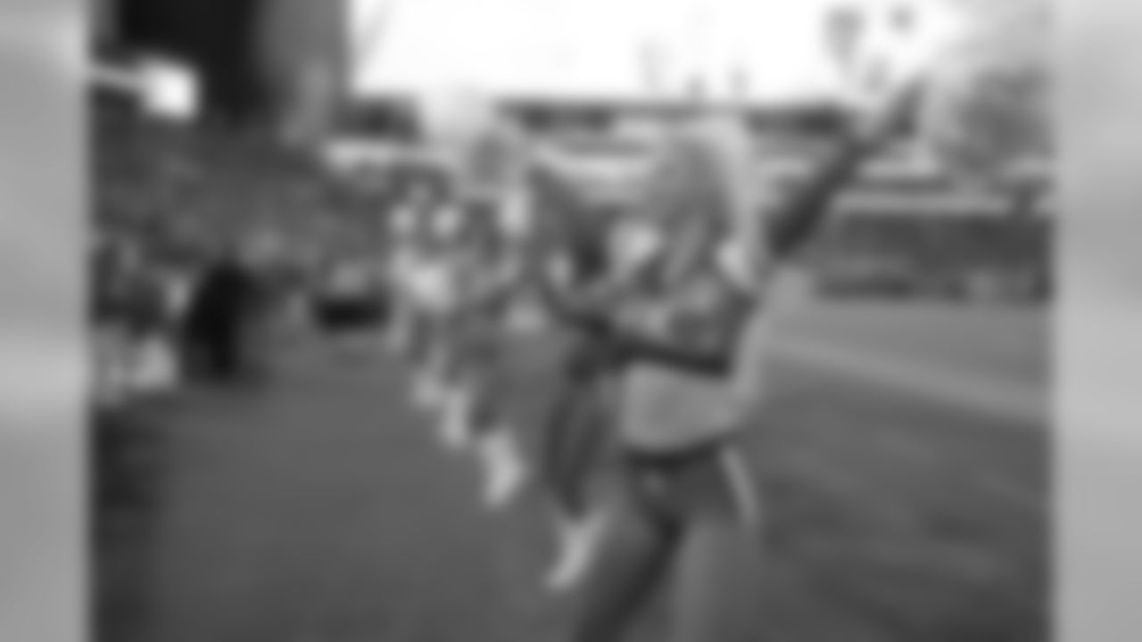 The Jacksonville Jaguars cheerleaders perform on the sideline during the second half of an NFL preseason football game against the Philadelphia Eagles Thursday, Aug. 15, 2019, in Jacksonville, Fla. (AP Photo/Phelan M. Ebenhack)