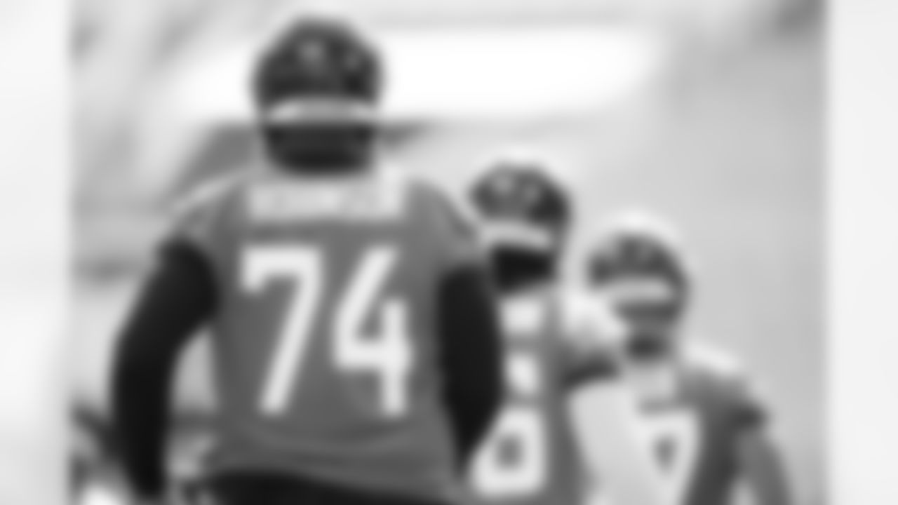 Jacksonville Jaguars offensive lineman Cam Robinson (74) during OTAs at TIAA Bank Field in Jacksonville, FL on May 29, 2023. (Kam Nedd/Jacksonville Jaguars)