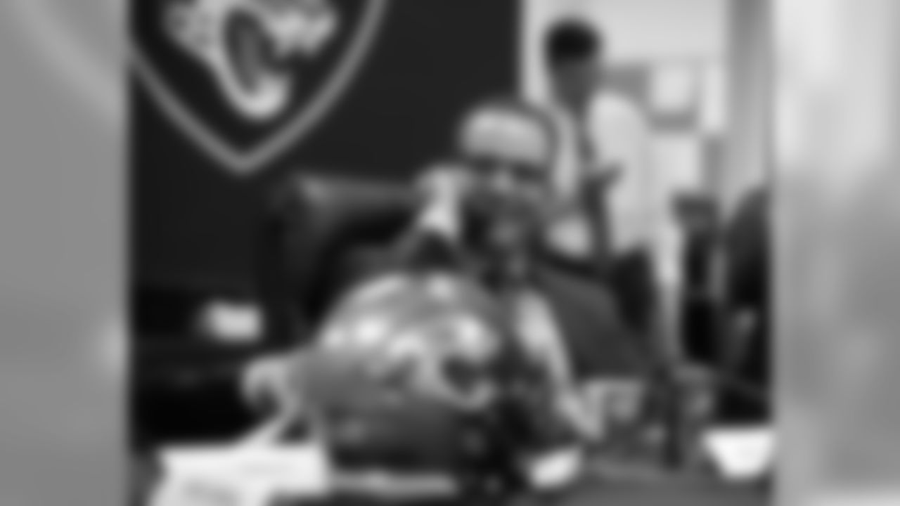 Jaguars GM Dave Caldwell informs Blake Bortles that he will be a Jaguar.