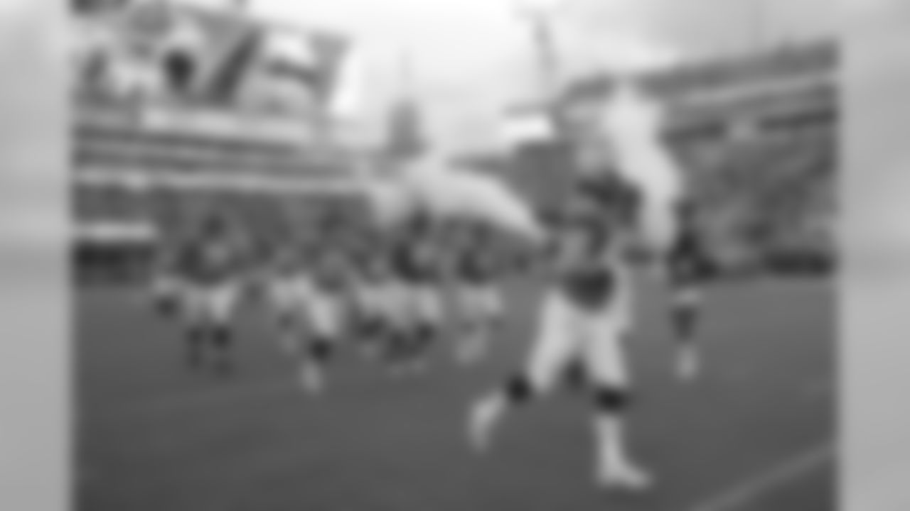 Jacksonville Jaguars players take the field before an NFL preseason football game against the Philadelphia Eagles, Thursday, Aug. 15, 2019, in Jacksonville, Fla. (AP Photo/Phelan M. Ebenhack)