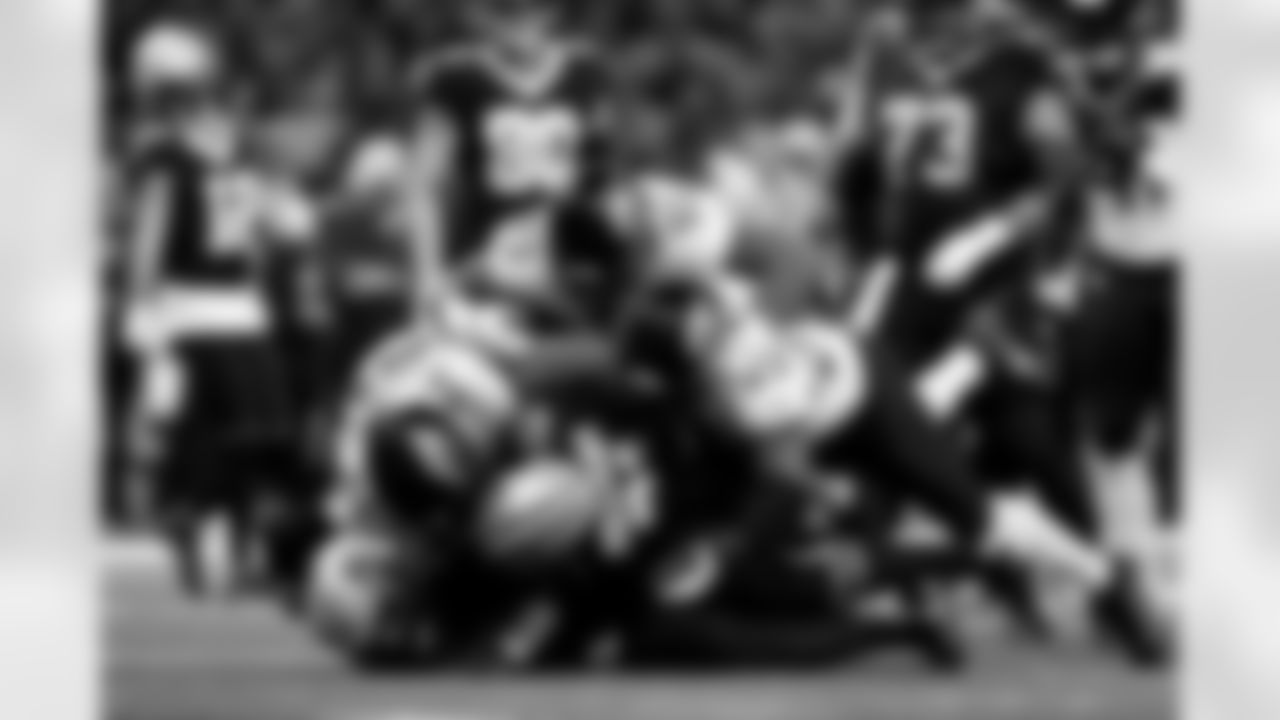Jacksonville Jaguars vs. New Orleans Saints
DL Folorunso Fatukasi (94), DL Tyler Lacy (93), and LB Foyesade Oluokun (23)