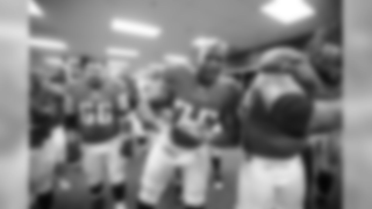 66 Justin Smiley, #75 Eugene Monroe, #73 Eben Britton