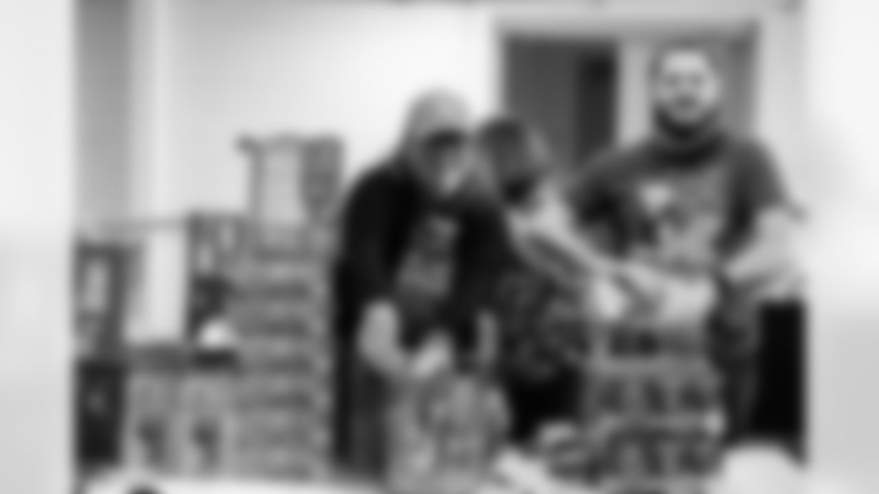Nov. 4, 2021 - Novo Nordisk staff volunteer to stuff military care packages during Salute to Service month.