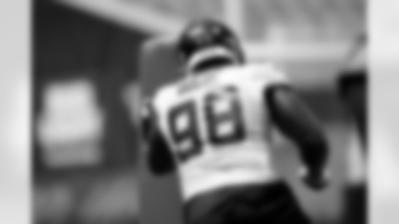 Jacksonville Jaguars defensive lineman Michael Dogbe (98) during OTAs at TIAA Bank Field in Jacksonville, FL on June 5, 2023. (Kam Nedd/Jacksonville Jaguars)