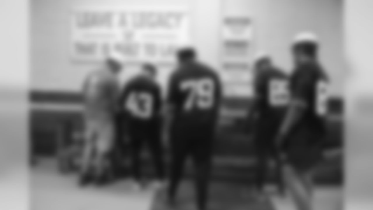 Jacksonville Jaguars rookie players participate in an NFL100 initiative at HabiJax Tuesday June 18, 2019 in Jacksonville, Fl. (Rick Wilson/Jacksonville Jaguars)