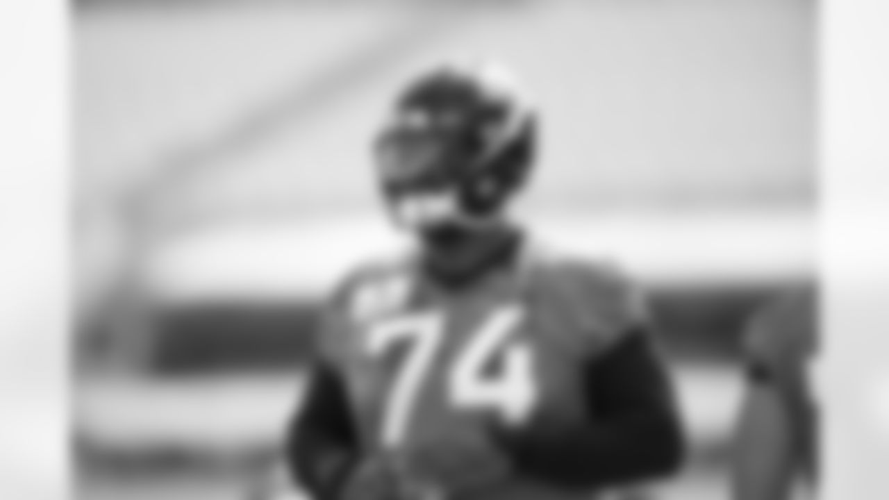 Jacksonville Jaguars offensive lineman Cam Robinson (74) during OTAs at TIAA Bank Field in Jacksonville, FL on May 29, 2023. (Kam Nedd/Jacksonville Jaguars)