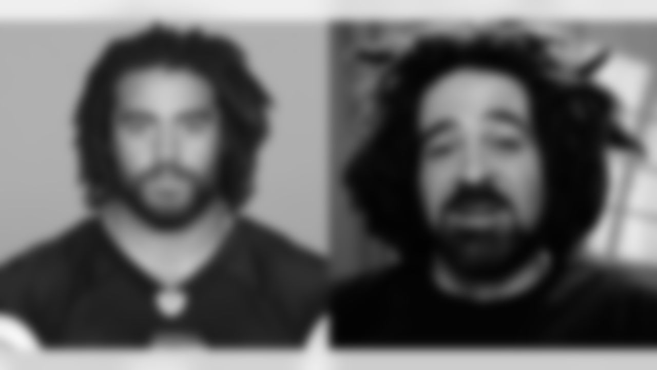 Jared Odrick and Adam Duritz of Counting Crows