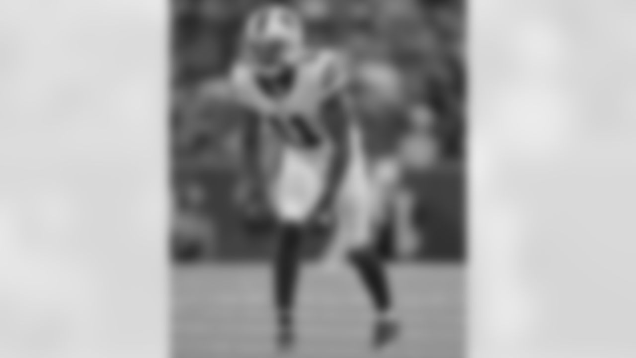 Buffalo Bills' Zay Jones (11) stands during the first half of an NFL preseason football game against the Indianapolis Colts, Thursday, Aug. 8, 2019, in Orchard Park, N.Y. The Bills won 24-16. (AP Photo/David Dermer)