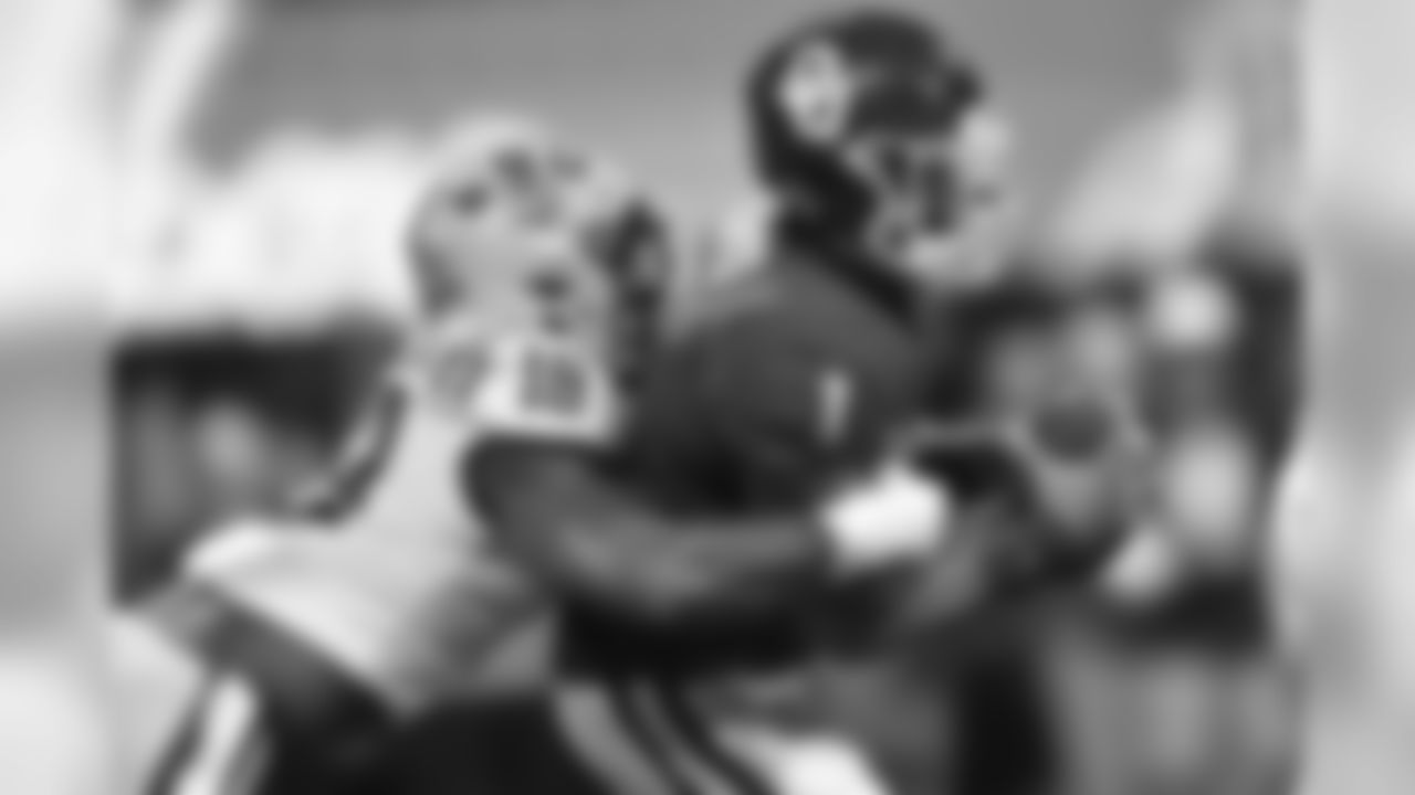 FILE - In this Dec. 28, 2019, file photo, LSU linebacker K'Lavon Chaisson (18) sacks Oklahoma quarterback Jalen Hurts (1) during the first half of the Peach Bowl NCAA semifinal college football playoff game in Atlanta. Chaisson is a possible pick at the NFL Draft which runs Thursday, April 23, 2020, thru Saturday, April 25. (AP Photo/John Amis, File)
