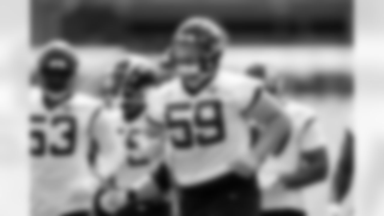 Jacksonville Jaguars defensive lineman Raymond Vohasek (59) during OTAs at TIAA Bank Field in Jacksonville, FL on June 5, 2023. (Kam Nedd/Jacksonville Jaguars)