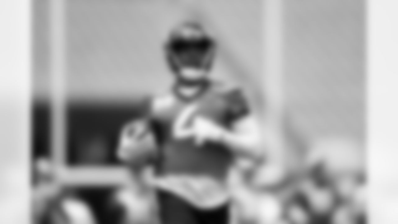 Jaguars running back Tank Bigsby (4) during Mandatory Minicamp at TIAA Bank Field in Jacksonville, FL on June 13, 2023.