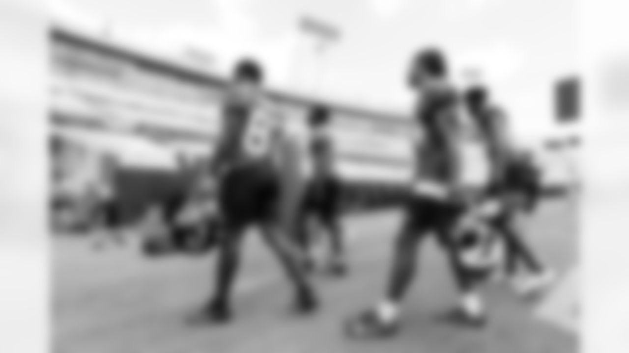 Jaguars wide receiver Jaray Jenkins (87), Kendric Pryor (14), Kevin Austin Jr. (80) during Mandatory Minicamp at TIAA Bank Field in Jacksonville, FL on June 13, 2023.