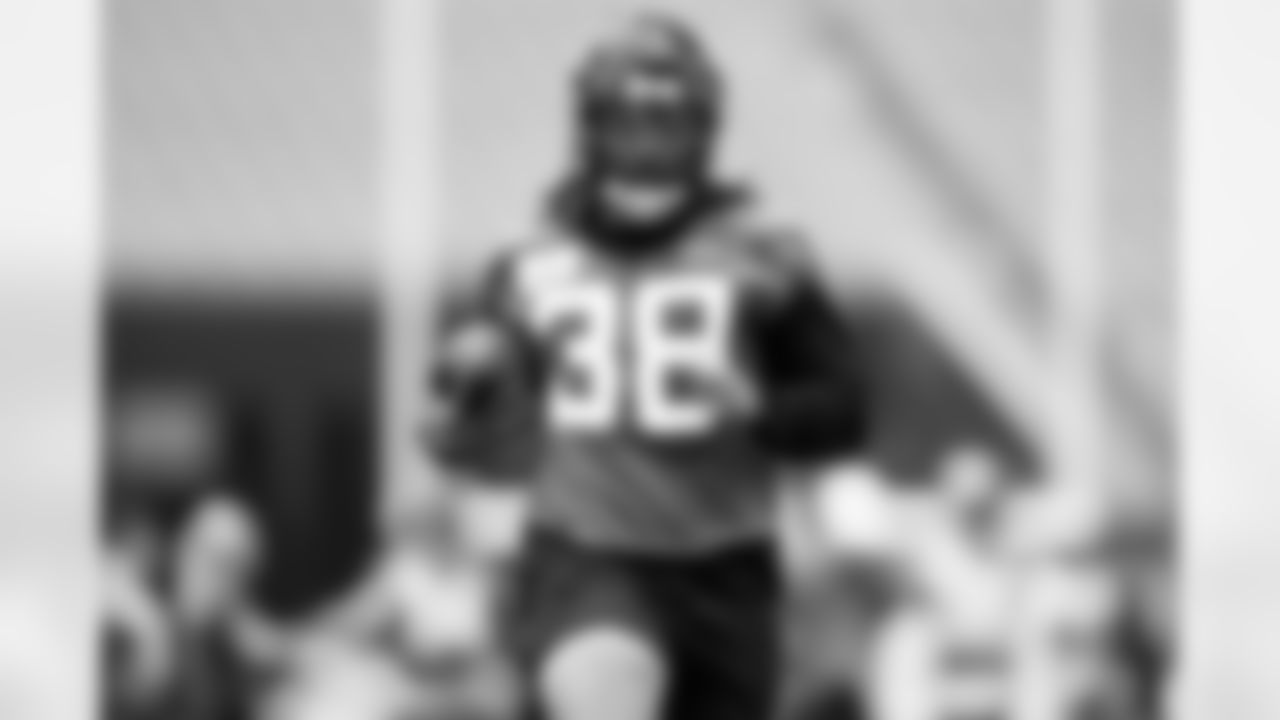 Jaguars running back Qadree Ollison (38) during Mandatory Minicamp at TIAA Bank Field in Jacksonville, FL on June 13, 2023.