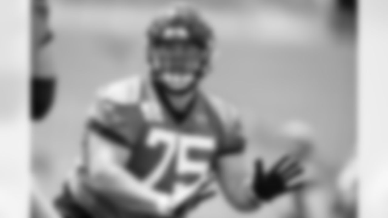 Jaguars offensive lineman Cooper Hodges (75) during Mandatory Minicamp at TIAA Bank Field in Jacksonville, FL on June 13, 2023.