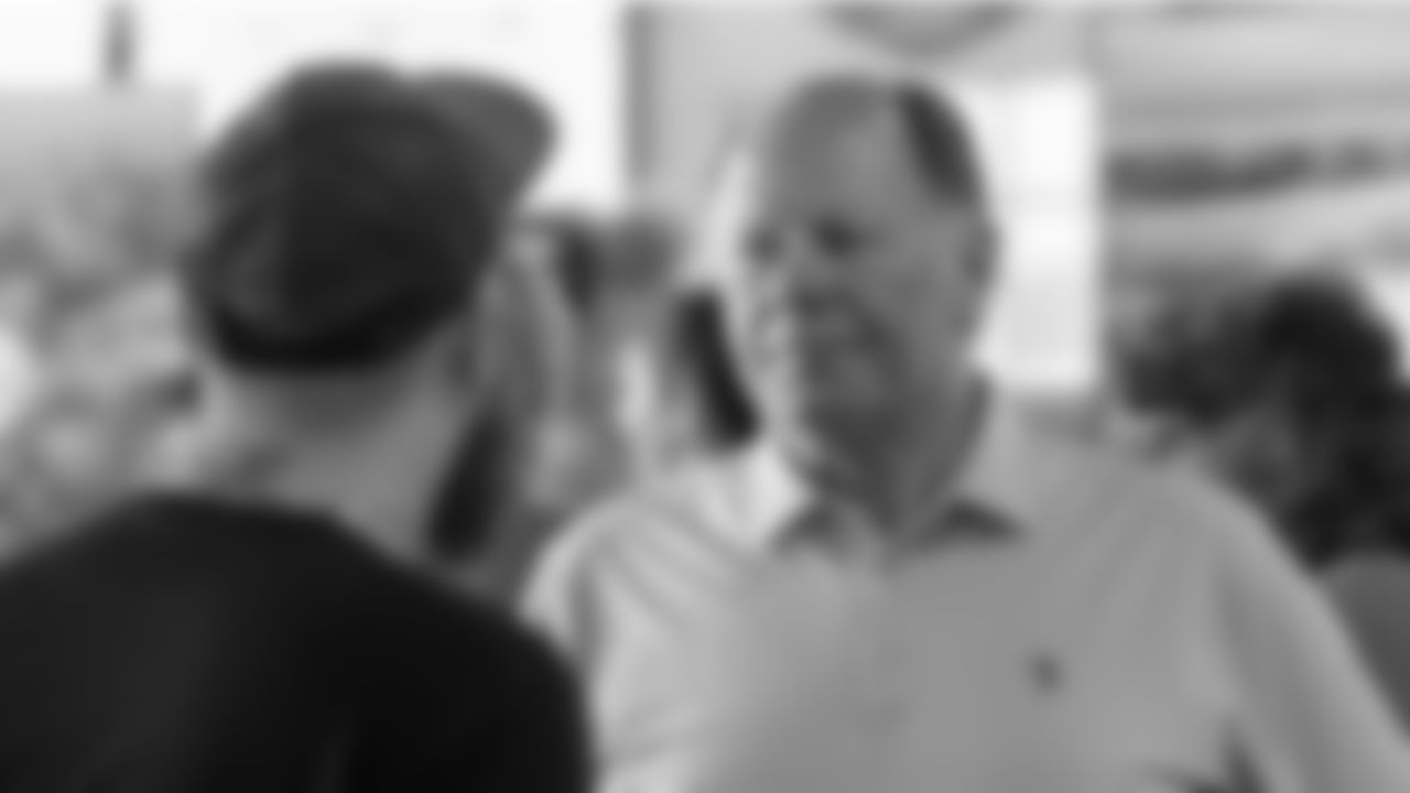 Jaguars President Mark Lamping hosts the first of fourteen community huddles designed to share information about the Stadium of the Future with fans and Jacksonville residents at Strings Sports Brewery on June 12, 2023 in Jacksonville, Fla.