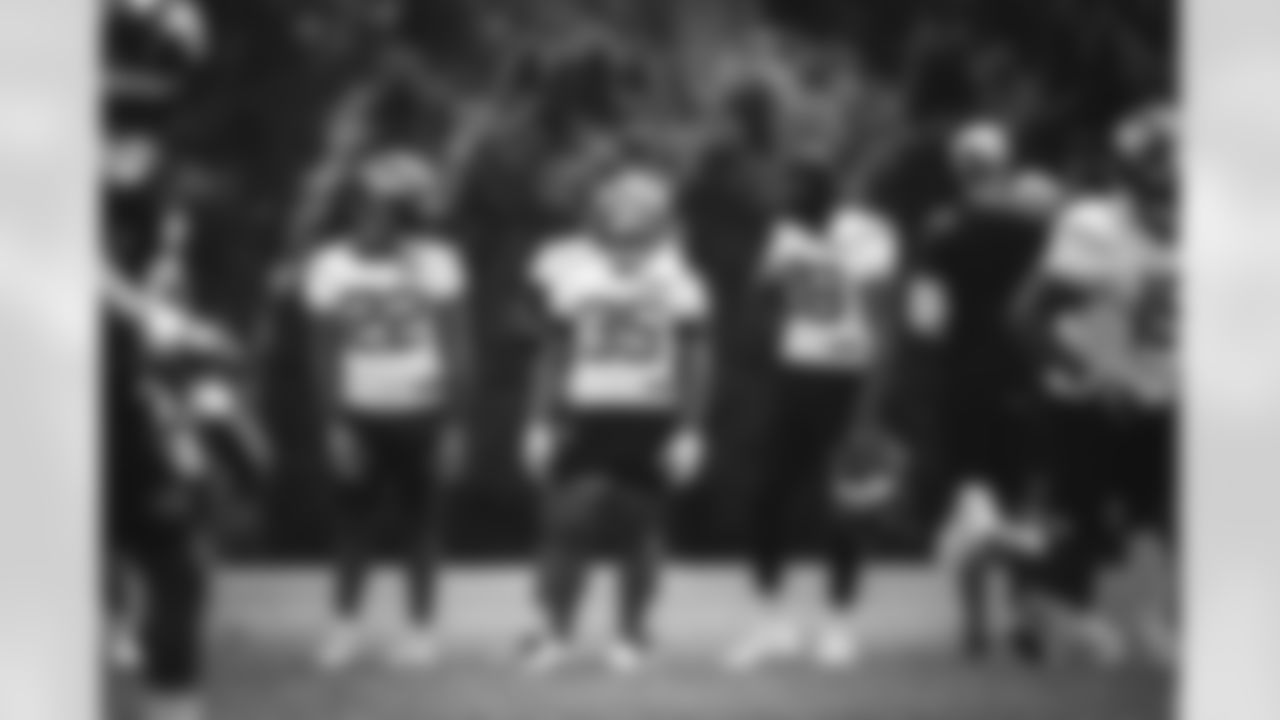 RB La'Mical Perine, RB Austin Walter & RB Josh Adams