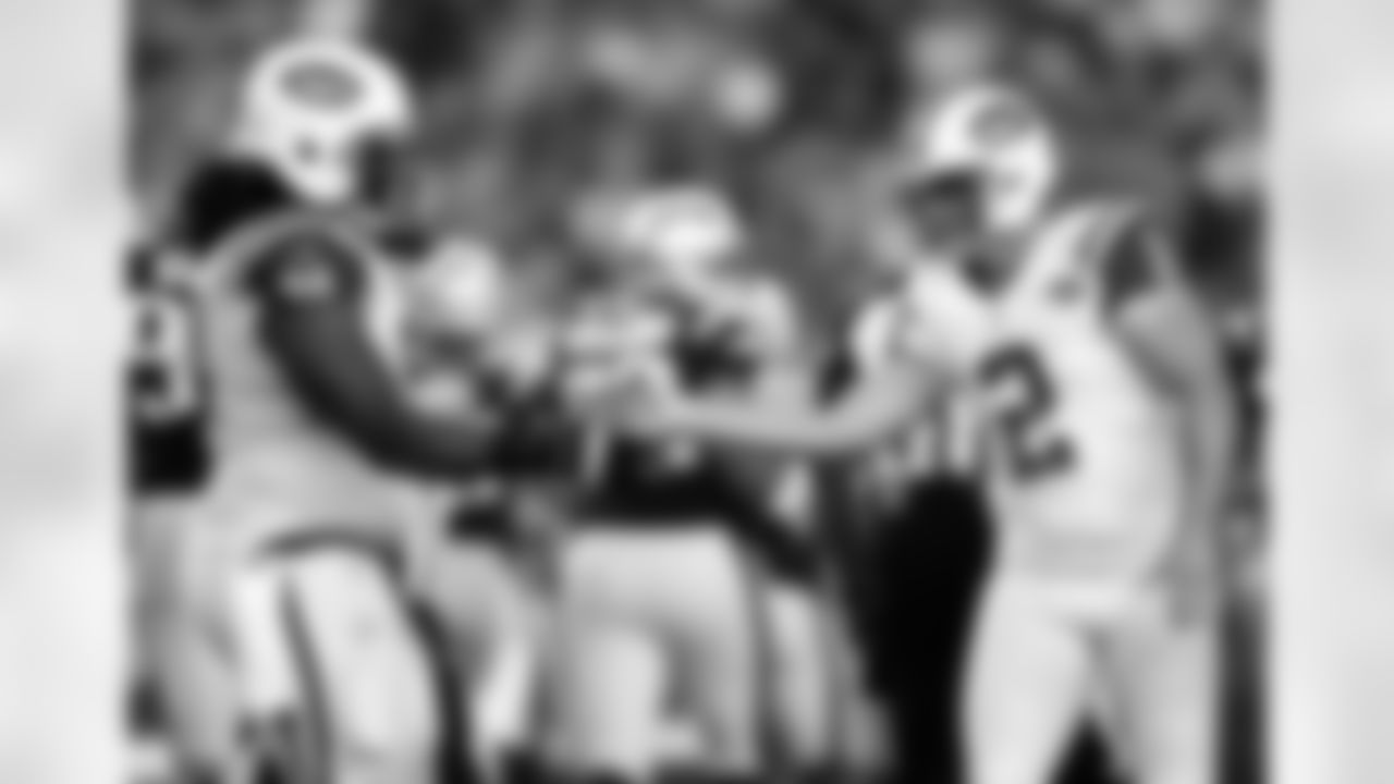 During our Week 7 win over the Patriots, DT Damon "Snacks" Harrison (left) recorded his first career sack on QB Tom Brady, while K Nick Folk (right) knocked through his third game-winning field goal of the season.