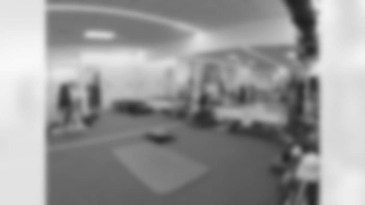 The rehab area of the training room.