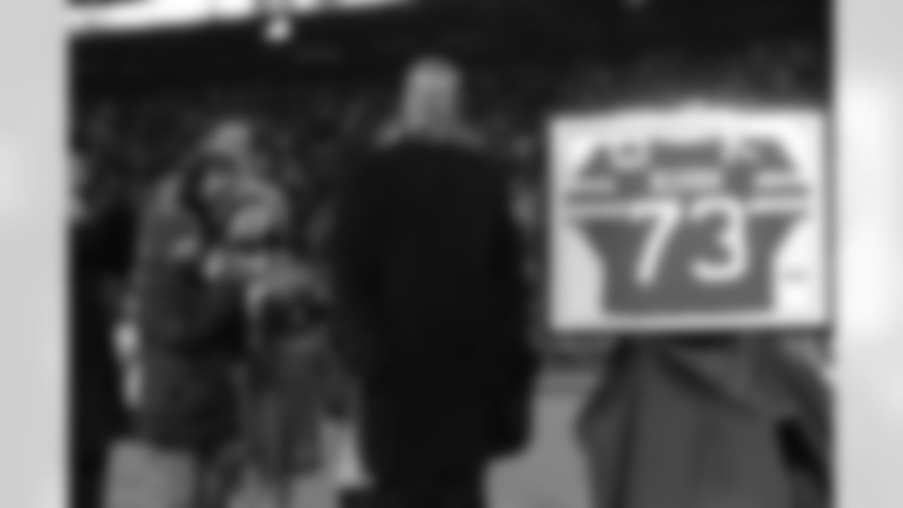 The Jets honored "Sack Exchange" member Joe Klecko by retiring his jersey No. 73 on 12/26/04 vs. the Patriots.