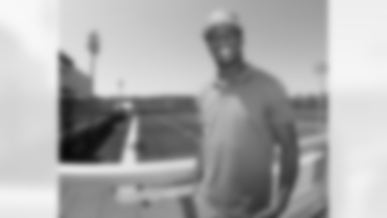 Smith poses outside of the Atlantic Health Jets Training Center