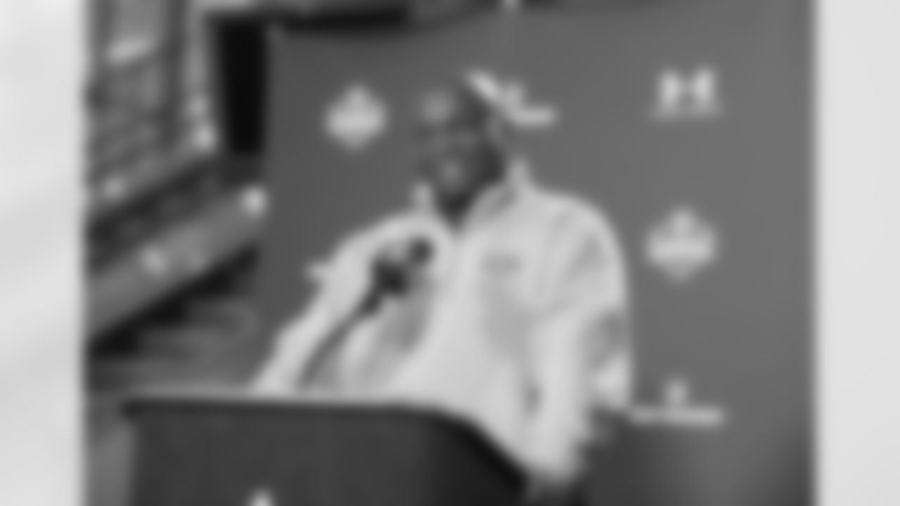 Todd Bowles fields questions from the media at Combine