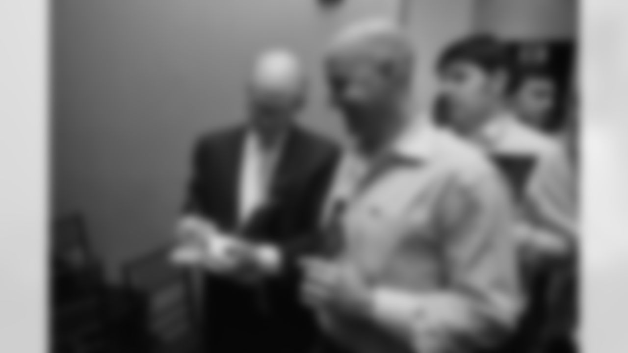Rex Ryan and Woody Johnson at The Core Club in Manhattan