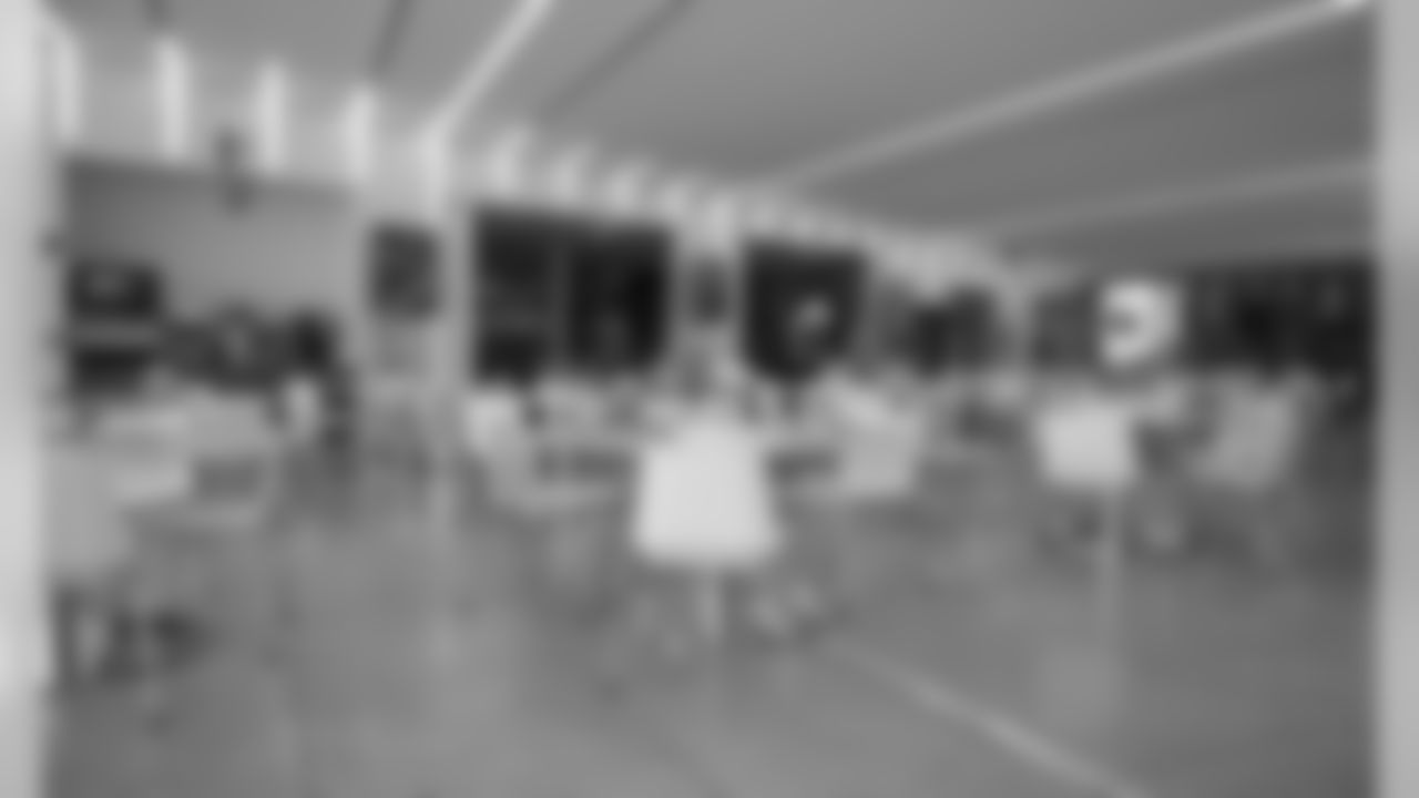 The cafeteria/dining hall on the first floor is for players, coaches and staff.