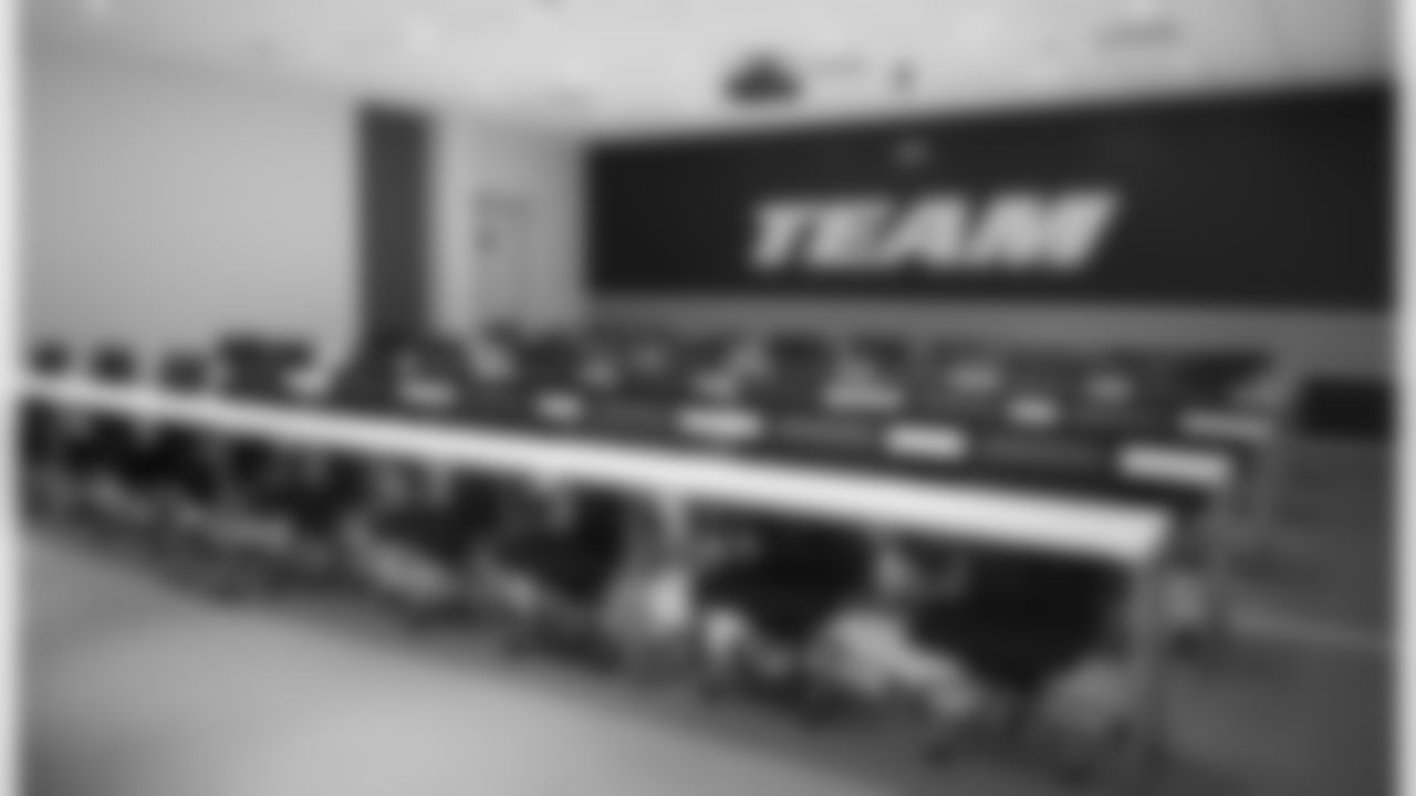 The defensive meeting room in the football suite.