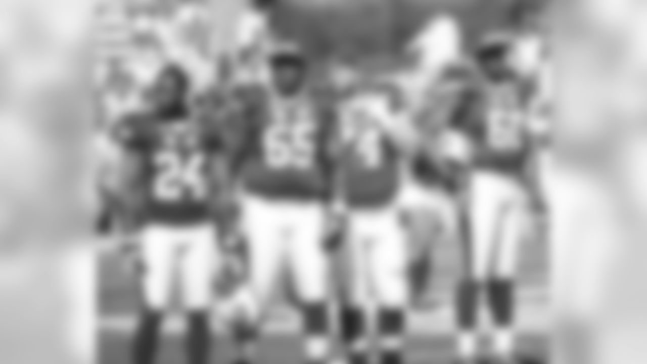 Darrelle Revis, Brandon Moore, Nick Mangold and D'Brickashaw Ferguson